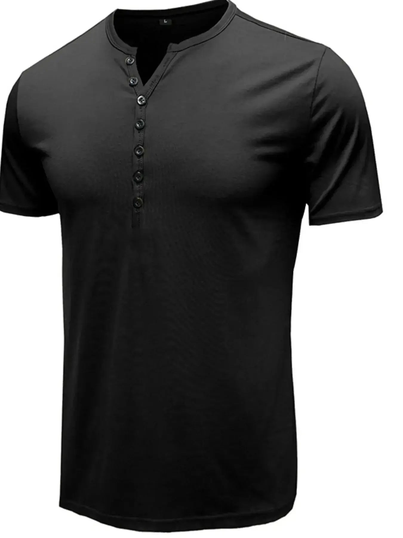 Men's Classic Henley Short Sleeve Polo Shirt