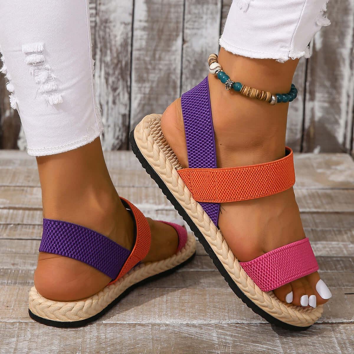 Open Toe Flat Sandals