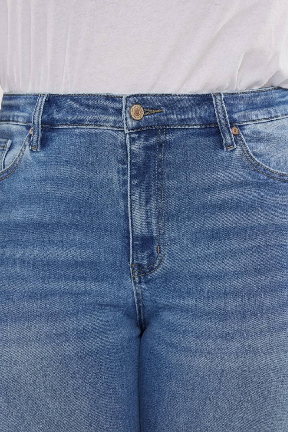Kancan Full Size Cat's Whiskers High Waist Jeans - Clothes For Her Online Store