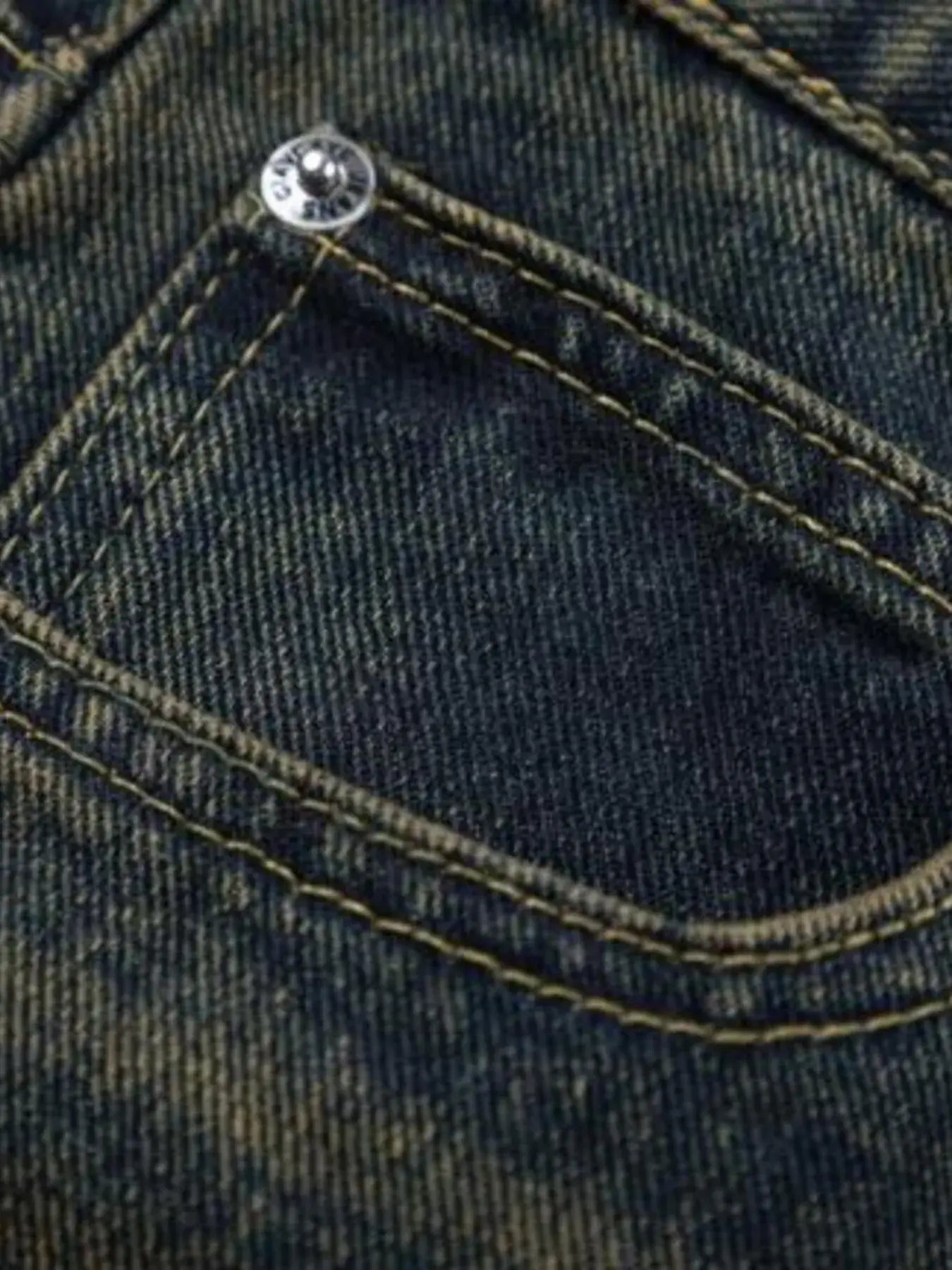 Men's Full Size Vintage Wash Bootcut Denim Jeans Plus Size