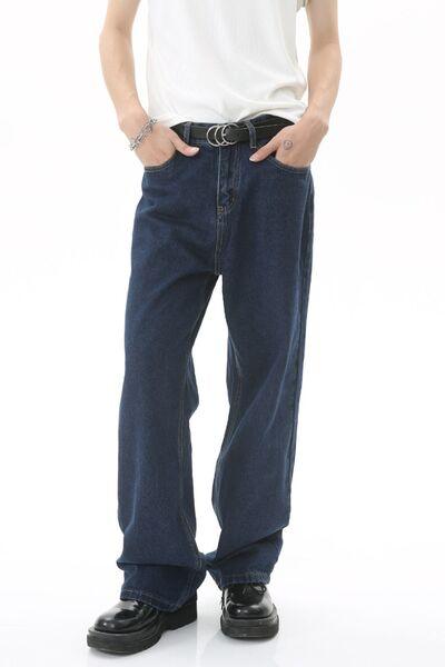 Men's Mid Rise Straight Leg Jeans - Clothes For Her Online Store