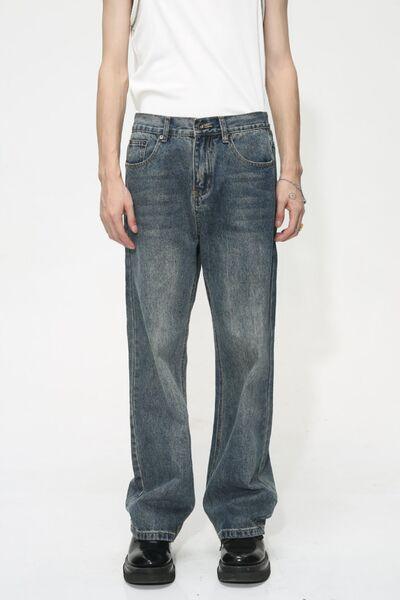 Mid Rise Jeans with Pockets - Clothes For Her Online Store