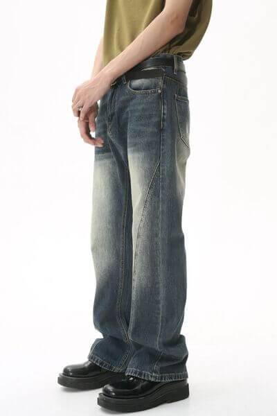 Decorative Seam Jeans with Pockets