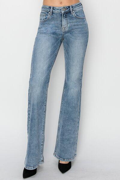 RISEN Full Size Mid Rise Bootcut Jeans - Clothes For Her Online Store