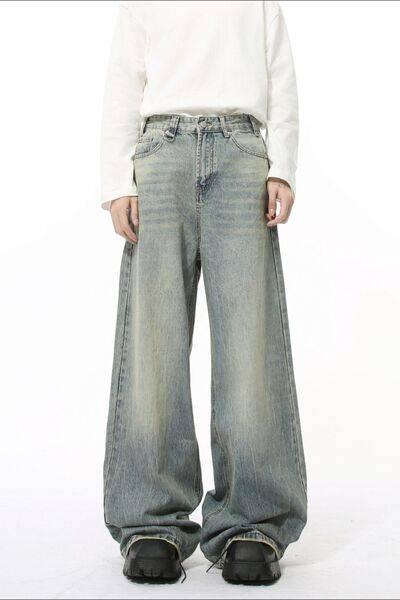 Wide Leg Jeans with Pockets