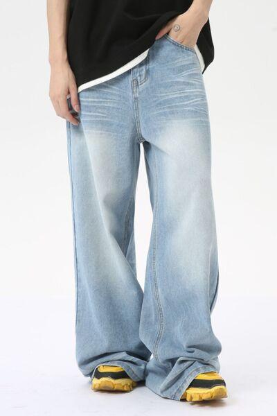 Wide Leg Jeans with Pockets - Clothes For Her Online Store