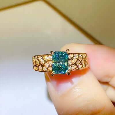 1 Carat Moissanite 925 Sterling Silver Ring - Clothes For Her Online Store