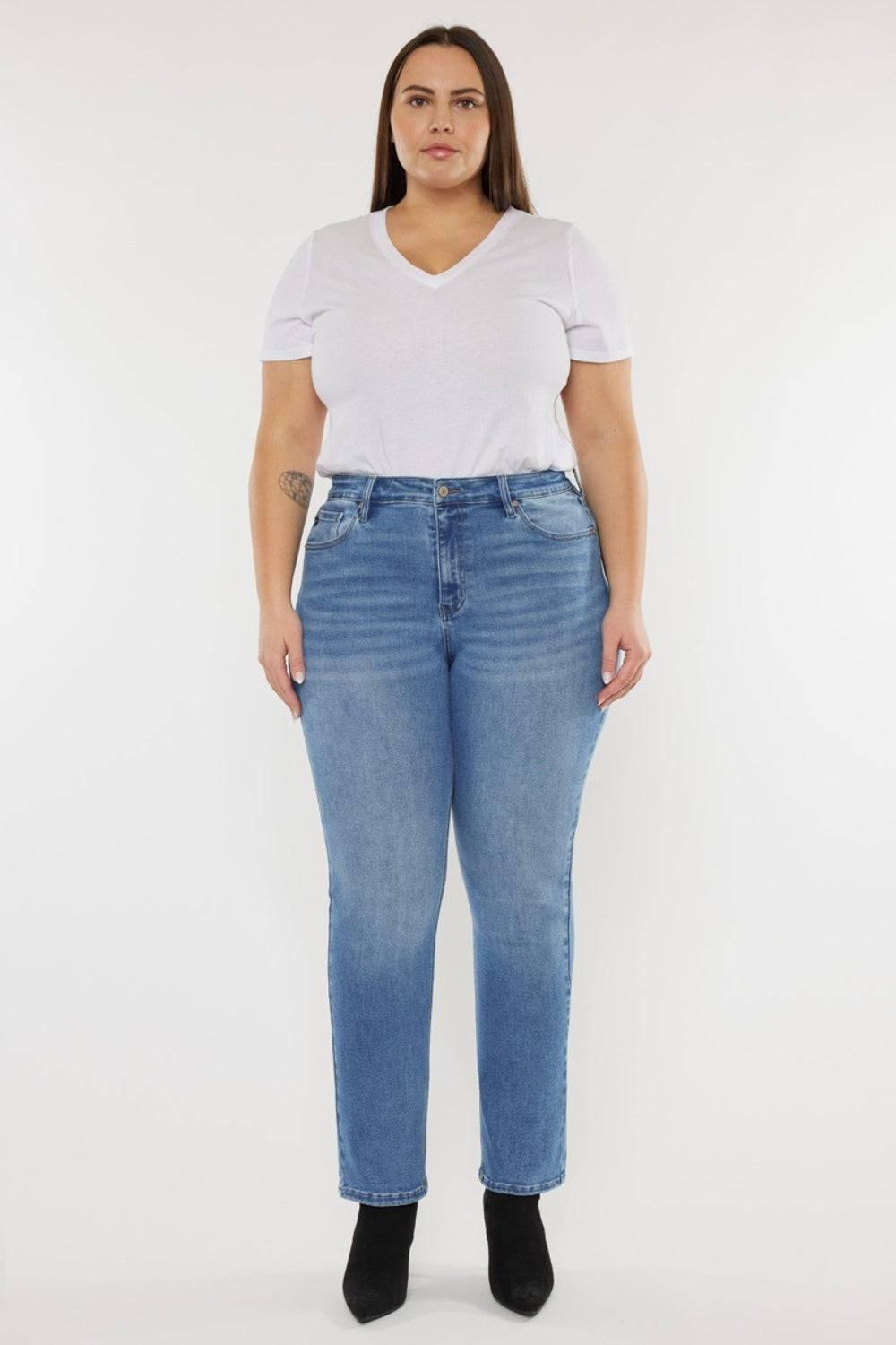 Kancan Full Size Cat's Whiskers High Waist Jeans - Clothes For Her Online Store