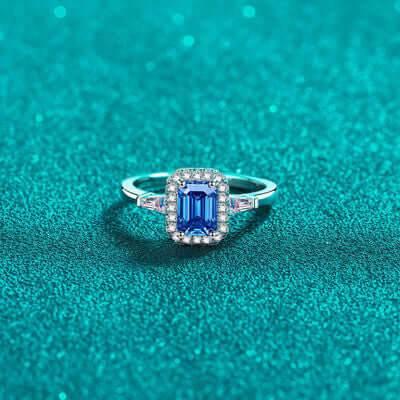 1 Carat Moissanite 925 Sterling Silver Ring - Clothes For Her Online Store