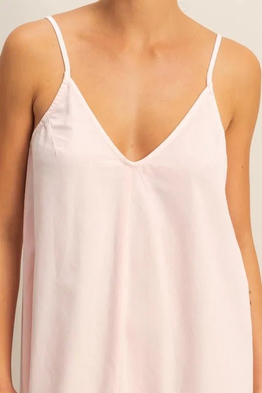 HYFVE Dyed V-Neck Loose Dress