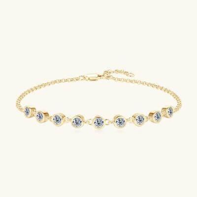 Inlaid Moissanite 925 Sterling Silver Bracelet - Clothes For Her Online Store