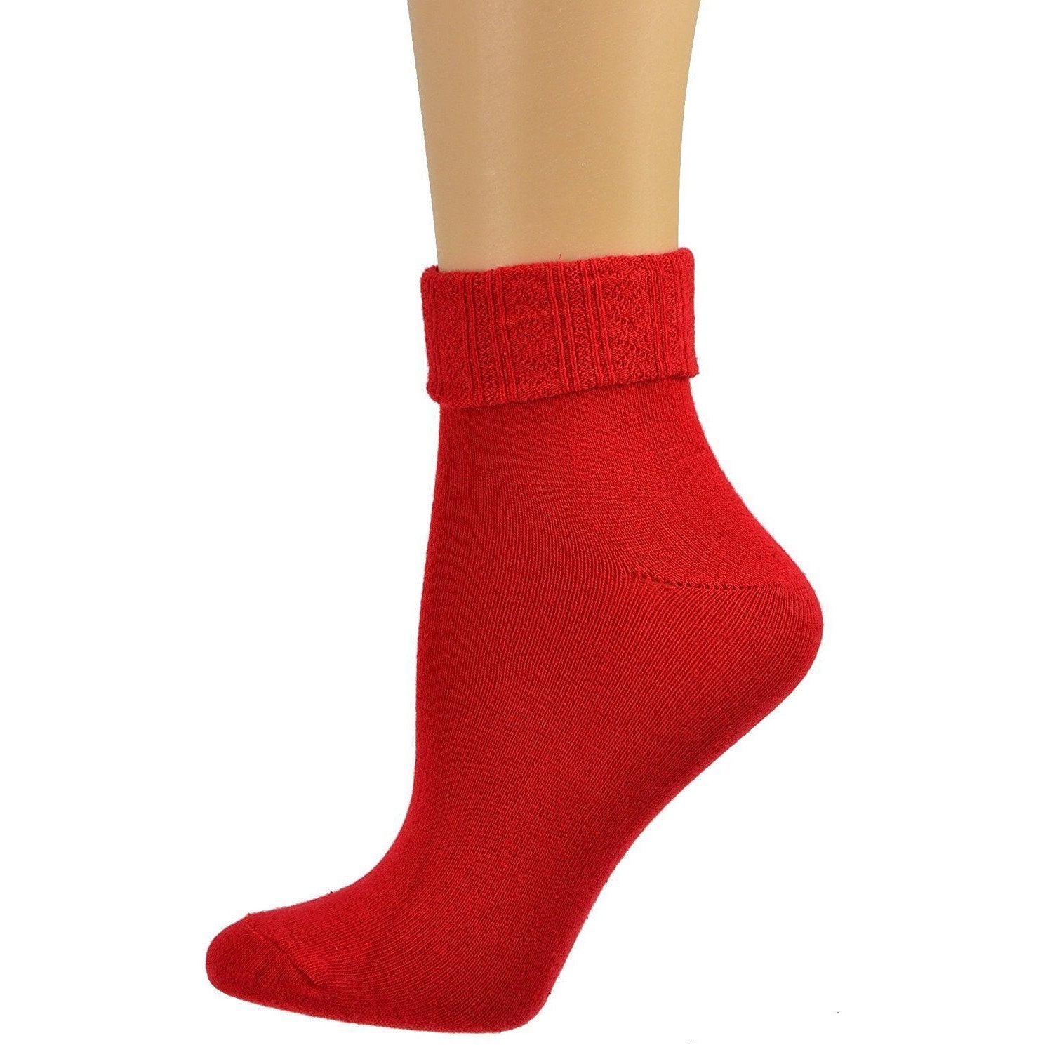 Colorful Socks - Sierra Socks Women Triple Cuff Crew Cotton Colorful