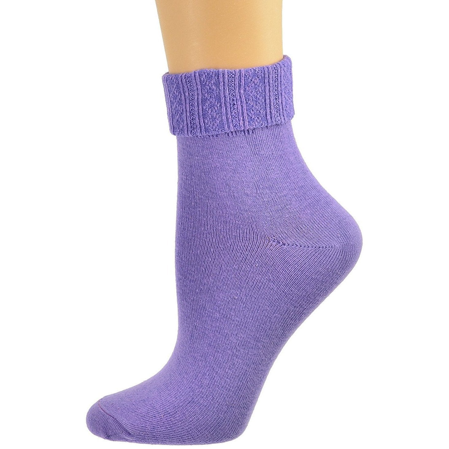 Colorful Socks - Sierra Socks Women Triple Cuff Crew Cotton Colorful