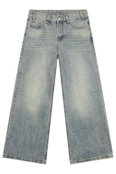 Wide Leg Jeans with Pockets