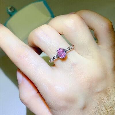 1 Carat Moissanite 925 Sterling Silver Ring - Clothes For Her Online Store