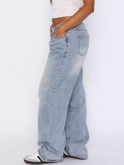 Wide Leg Jeans with Pockets