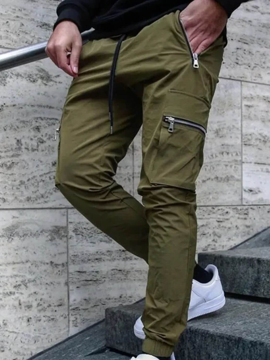 Men's Drawstring Pants with Pockets