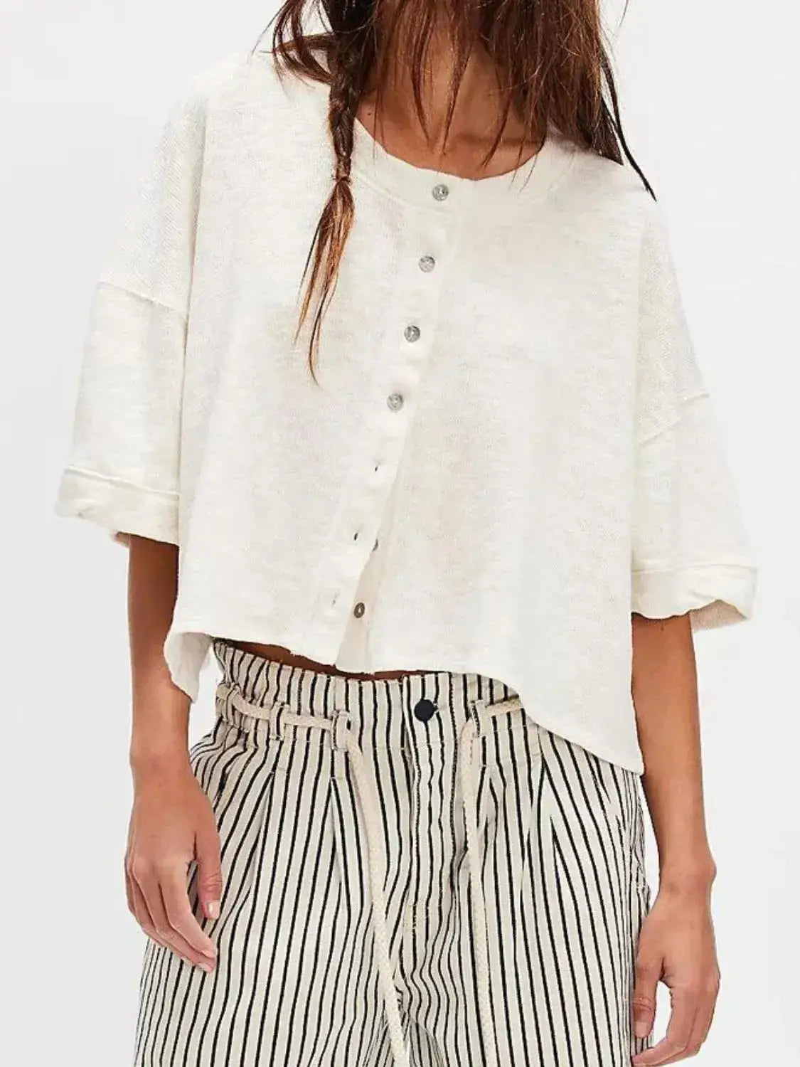 Button Down Half Sleeve Shirt - Clothes For Her Online Store