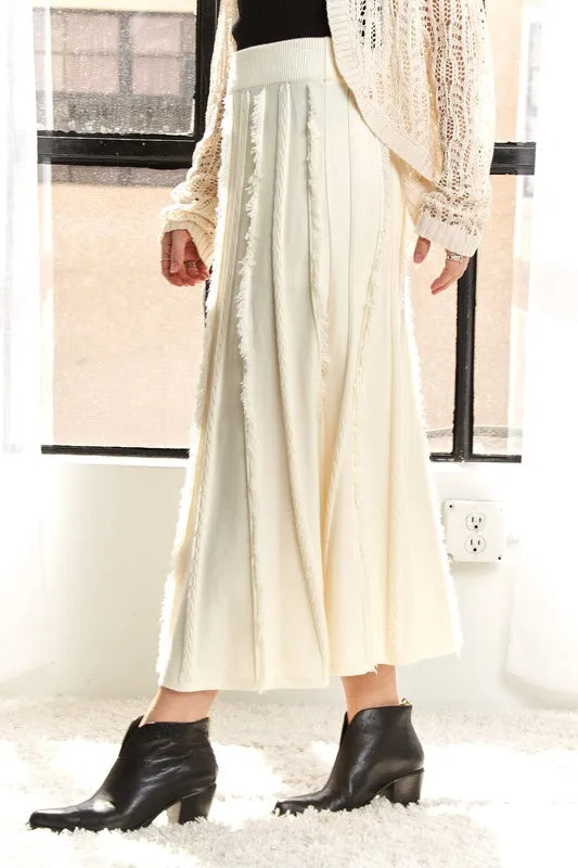ADORA Solid Waist Tie Skirt