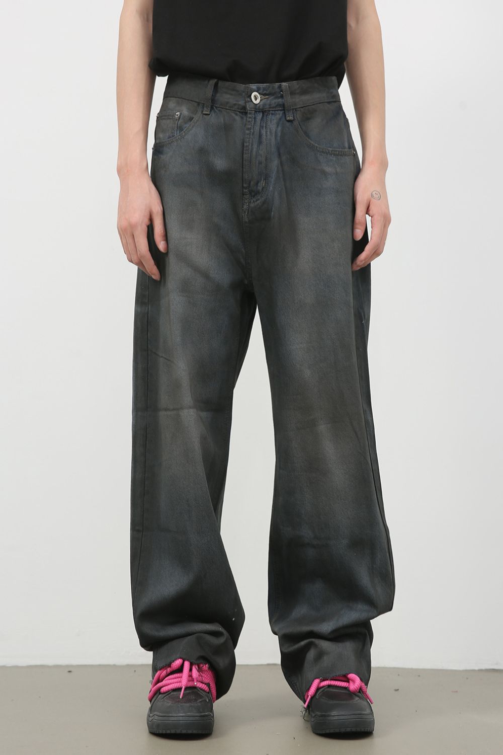Men's Frayed Hem Jeans with Pockets - Clothes For Her Online Store