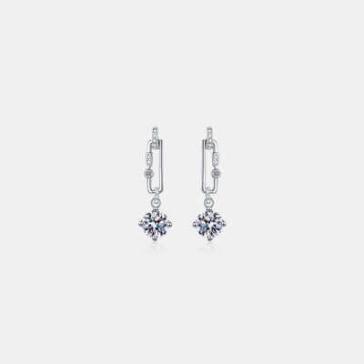 2 Carat Moissanite 925 Sterling Silver Earrings