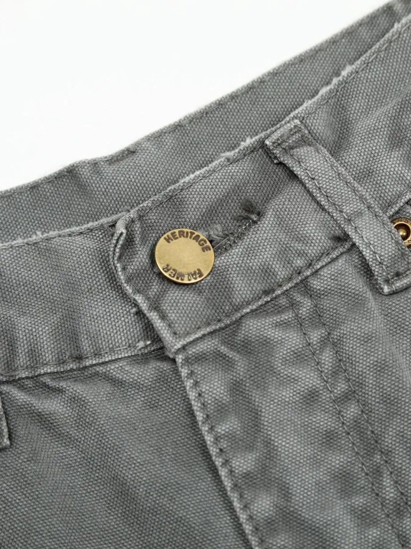 Men's Washed Distressed Curved Jeans