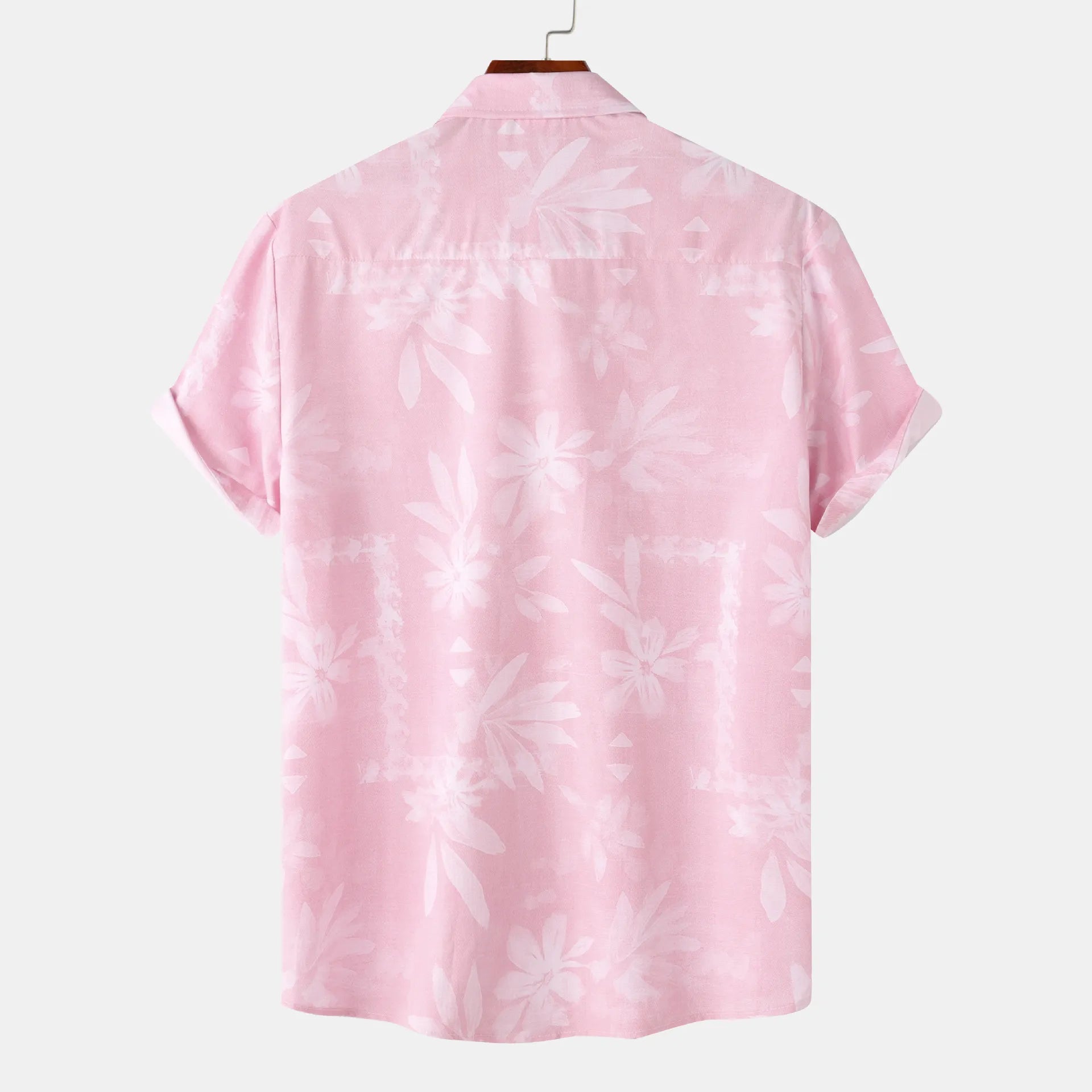 Men's Print Short Sleeve Button-Up Shirt