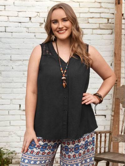 Plus Size V-Neck Tank - Clothes For Her Online Store