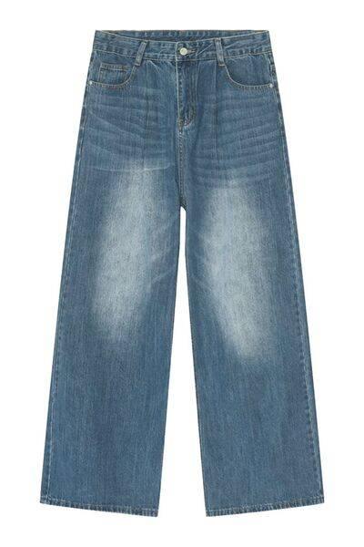 Wide Leg Jeans with Pockets