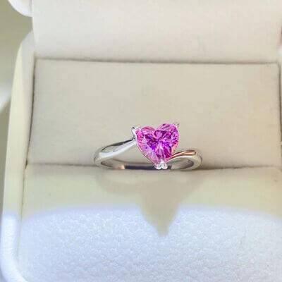 1 Carat Moissanite 925 Sterling Silver Ring - Clothes For Her Online Store