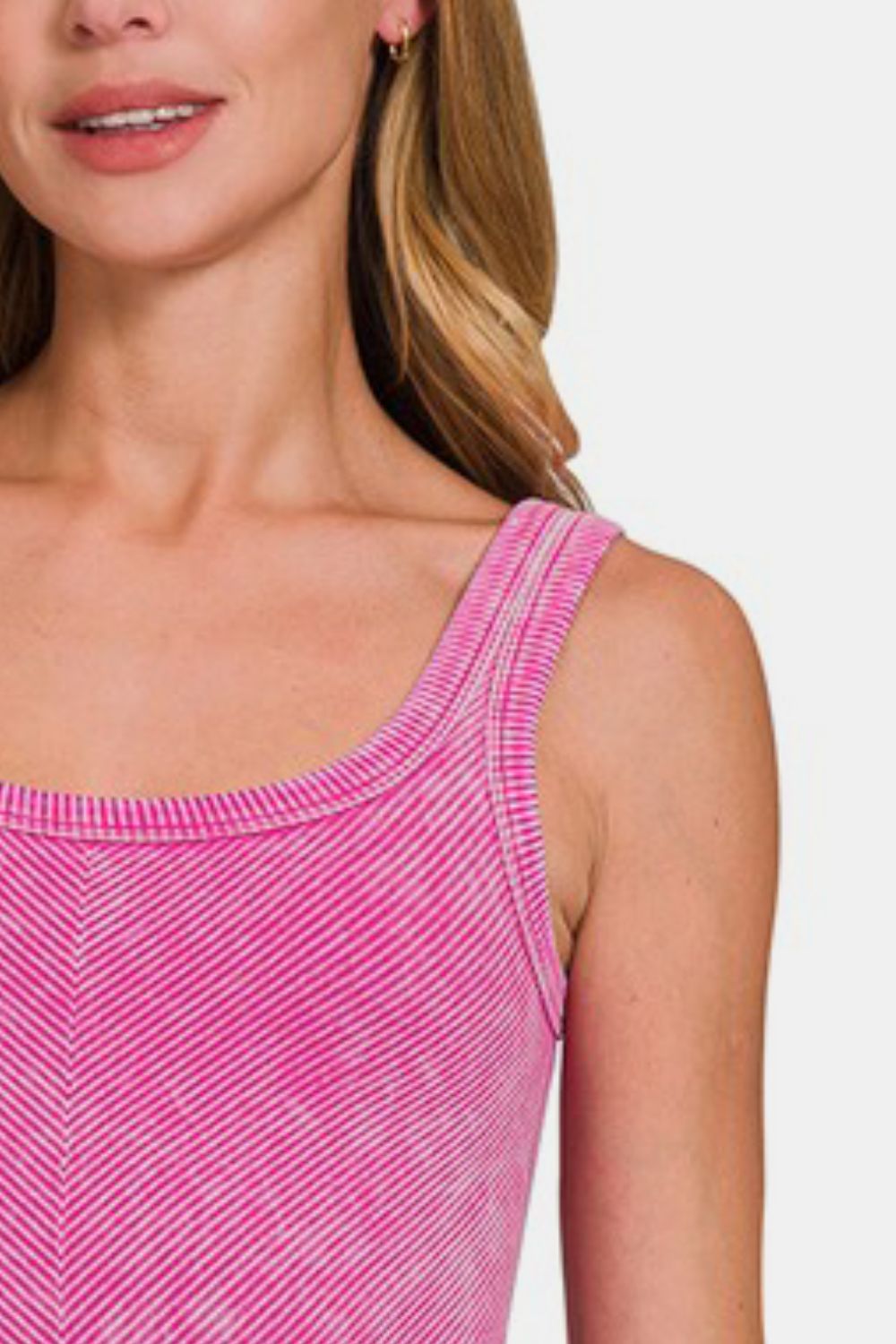 Zenana Ribbed Scoop Neck Tank - Clothes For Her Online Store
