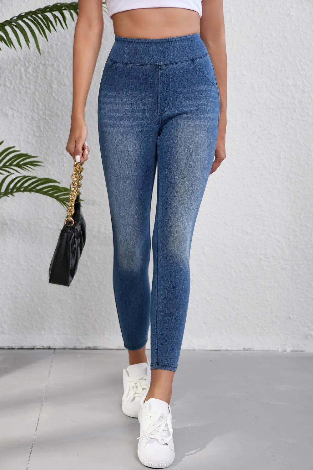 High Waist Skinny Jeans - Clothes For Her Online Store