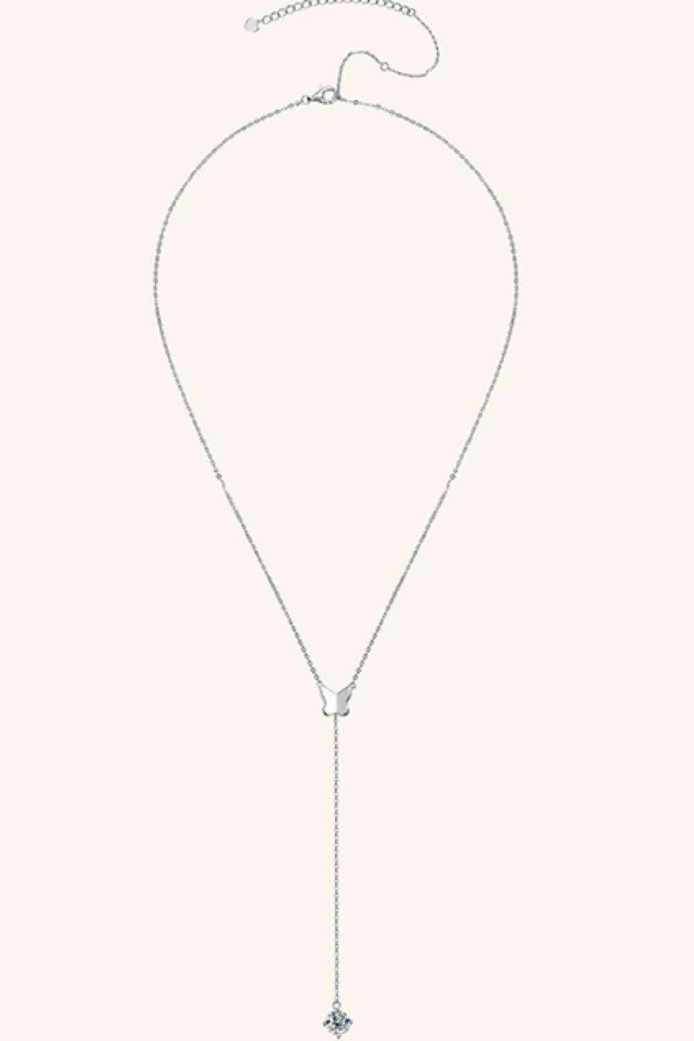 1 Carat Moissanite 925 Sterling Silver Necklace - Clothes For Her Online Store