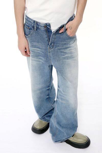 Wide Leg Jeans with Pockets - Clothes For Her Online Store