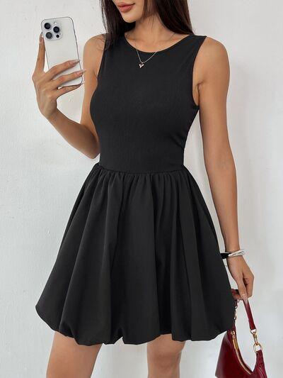 Perfee Ruched Sleeveless Mini Dress