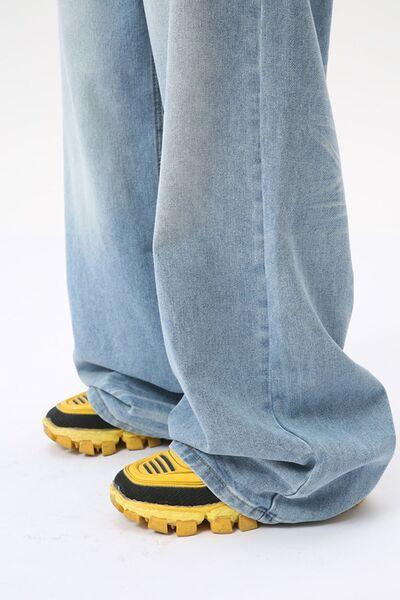 Wide Leg Jeans with Pockets - Clothes For Her Online Store