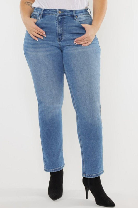 Kancan Full Size Cat's Whiskers High Waist Jeans - Clothes For Her Online Store