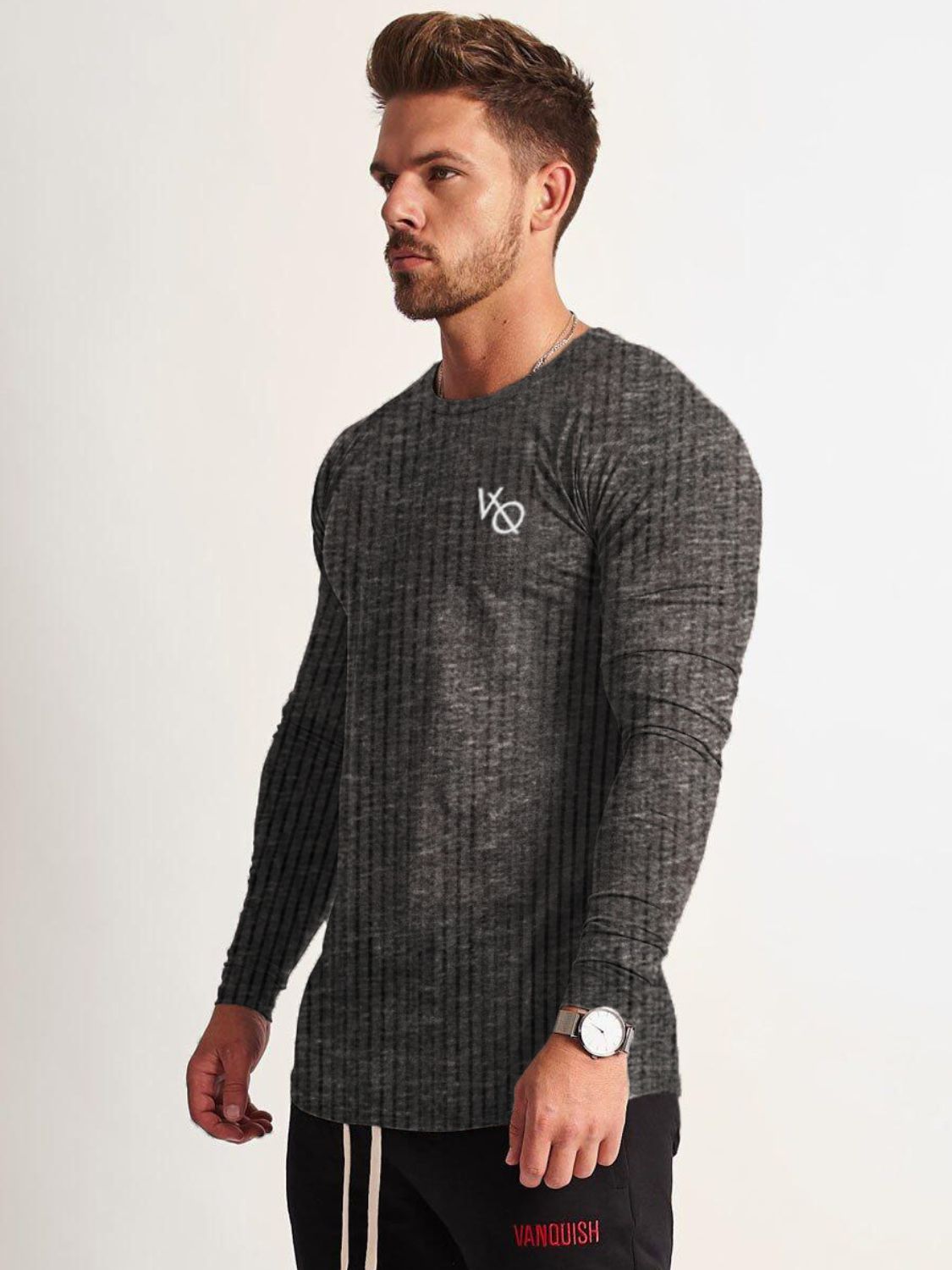 Men's Round Neck Long Sleeve T-Shirt
