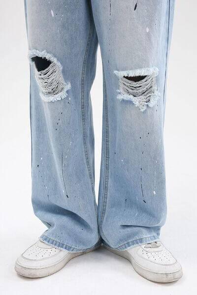 Distressed Jeans with Pockets