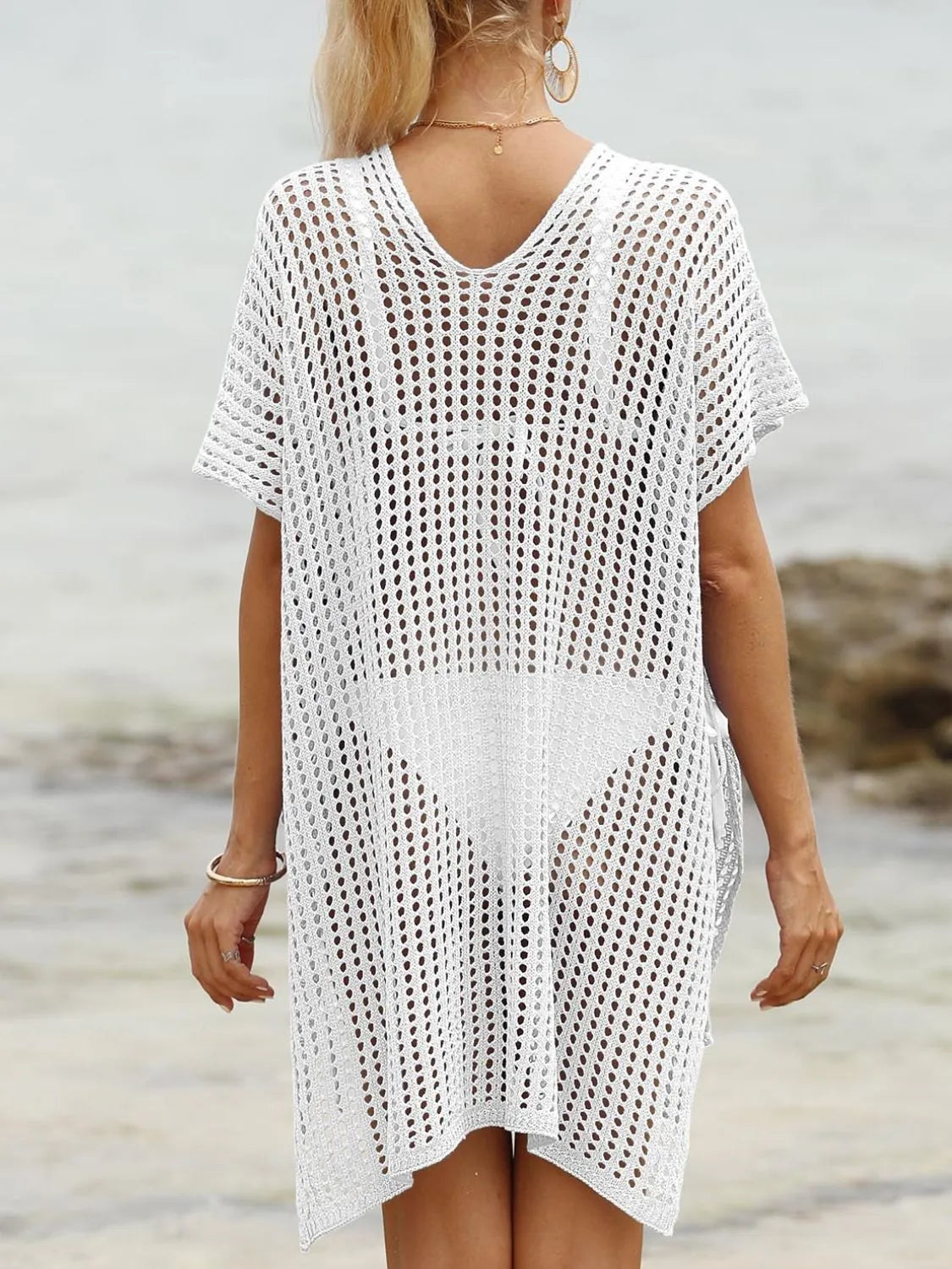 Side Tied V-Neck Cover-Up