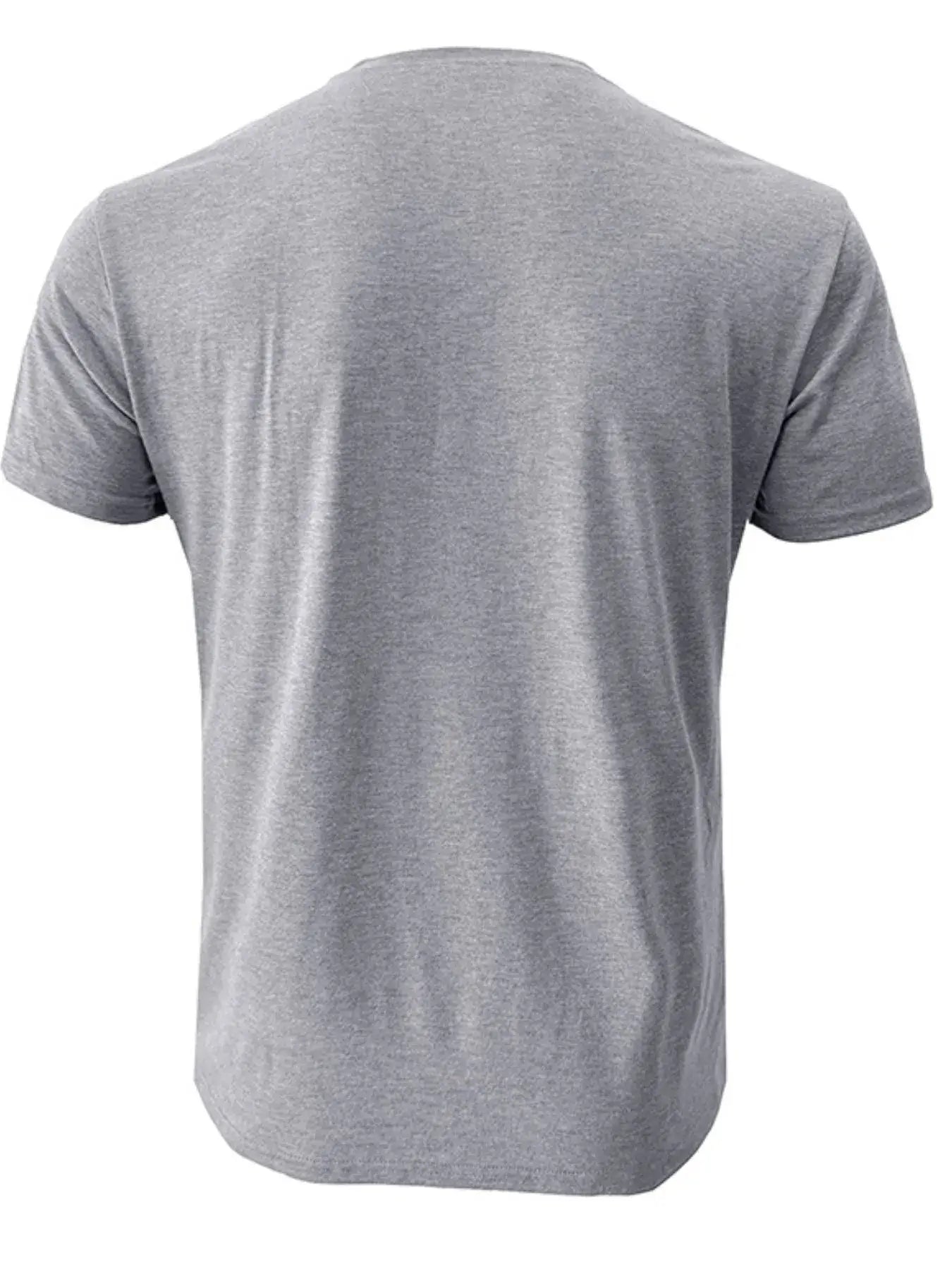 Men's Full Size Classic Henley Pocket Polo T-Shirt Plus Size