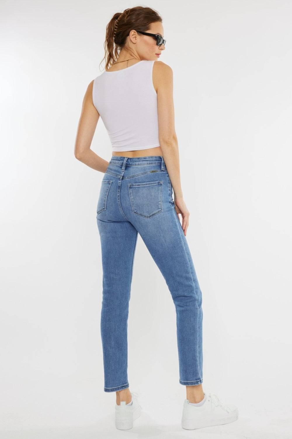 Kancan Full Size Cat's Whiskers High Waist Jeans - Clothes For Her Online Store