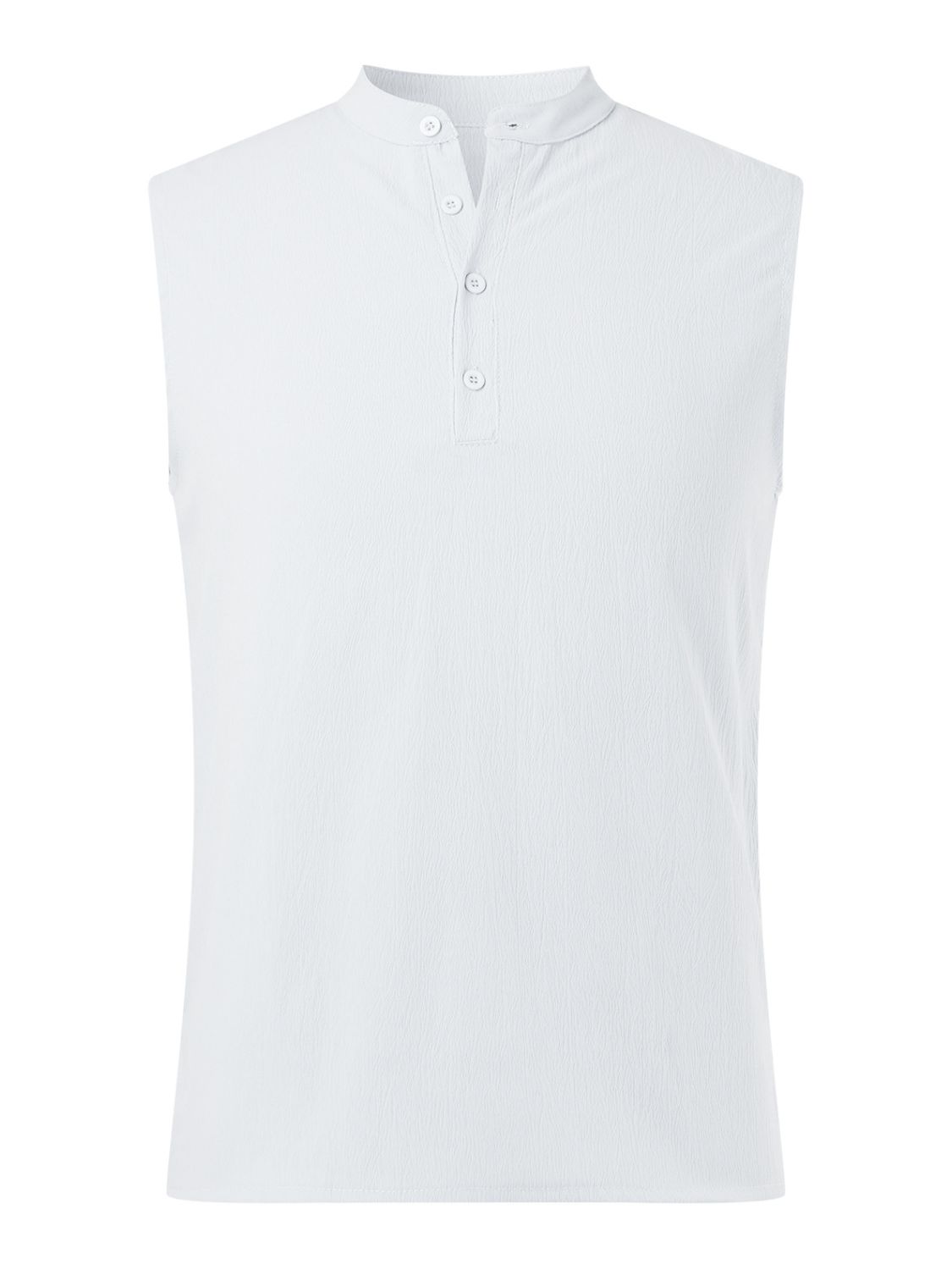 Men's Full Size Button Detail Tank Plus Size