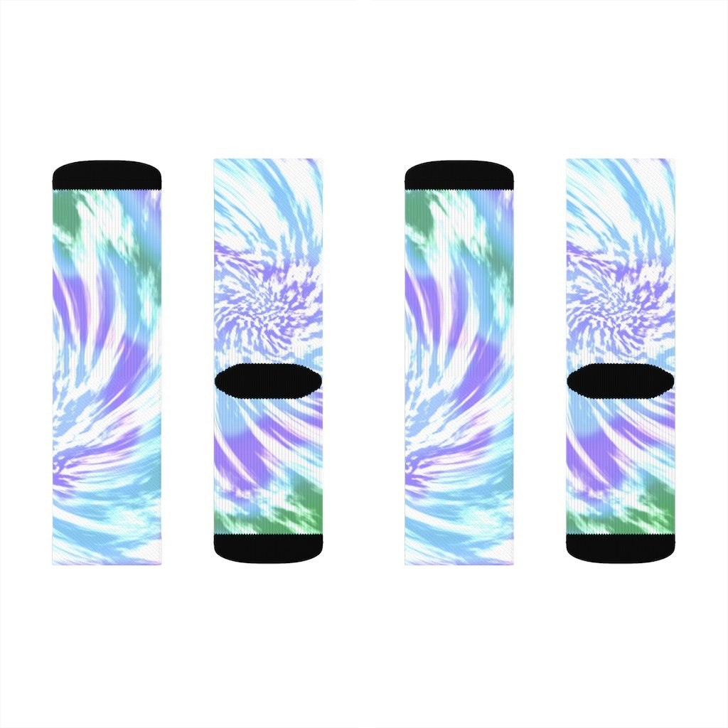 Purple Tie Dye Novelty Socks