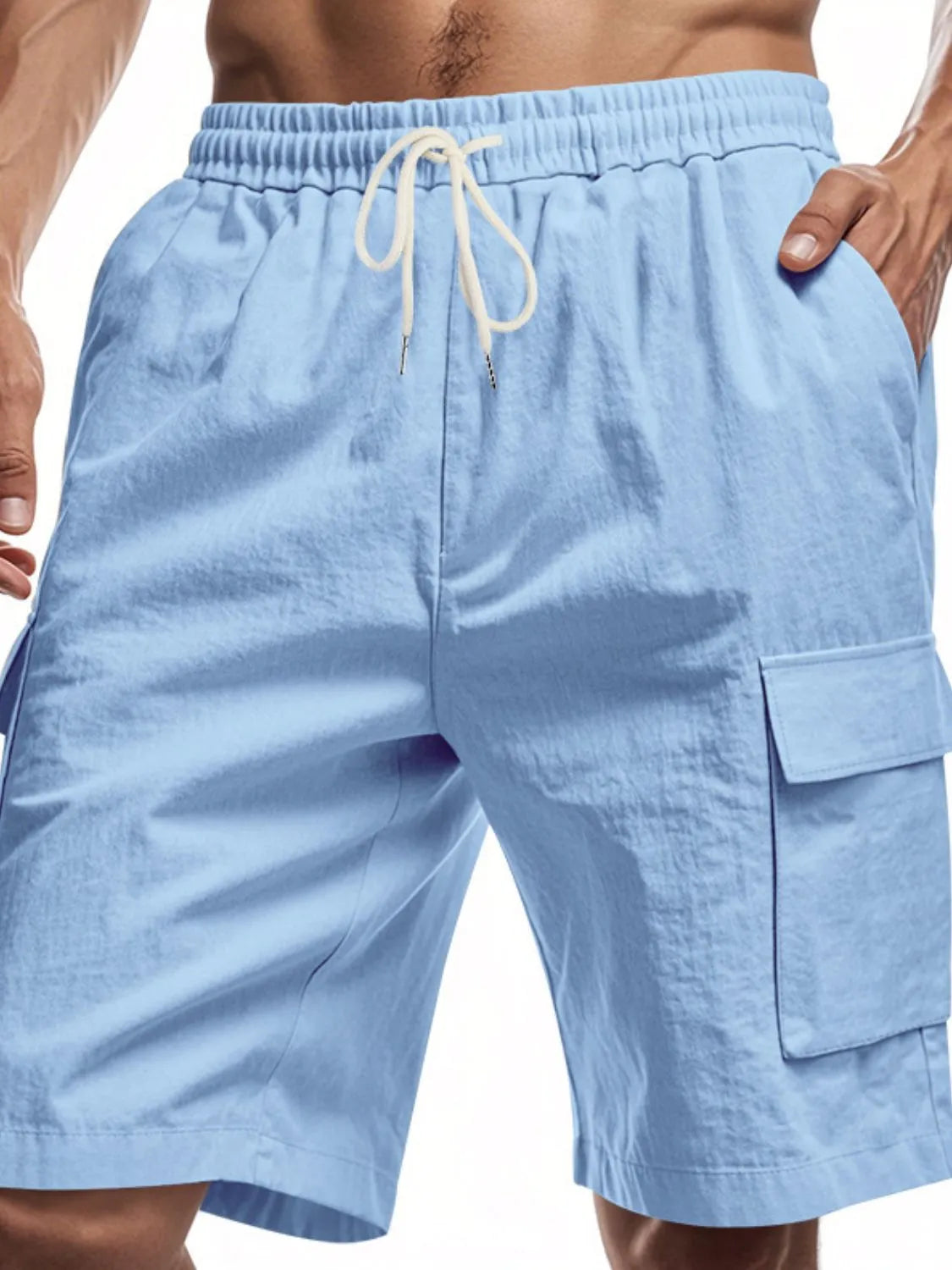Men's Drawstring Shorts with Pockets