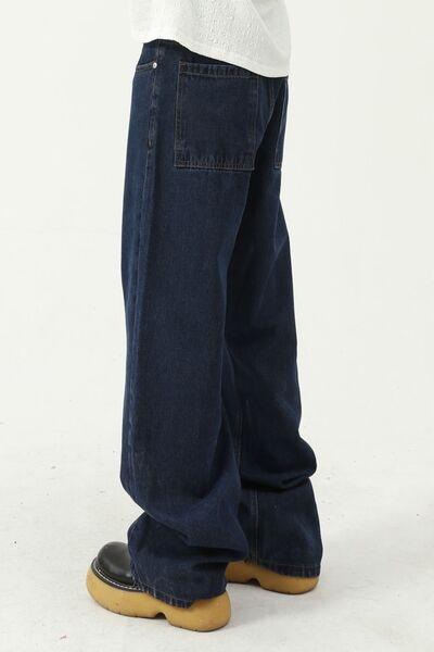 Mid Rise Jeans with Pockets - Clothes For Her Online Store