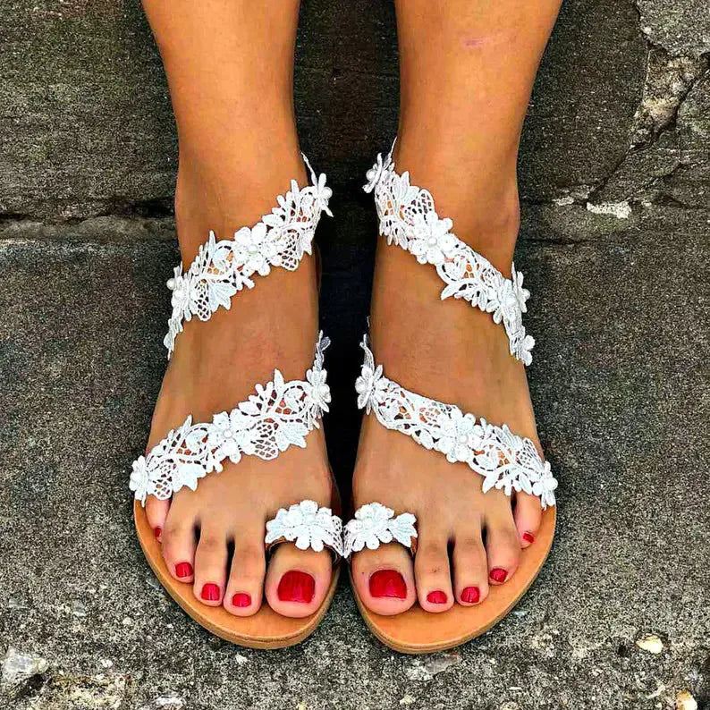 Toe Loop Flats Sandals