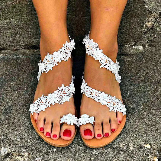 Toe Loop Flats Sandals