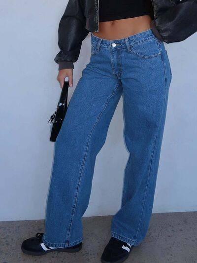 Wide Leg Jeans with Pockets