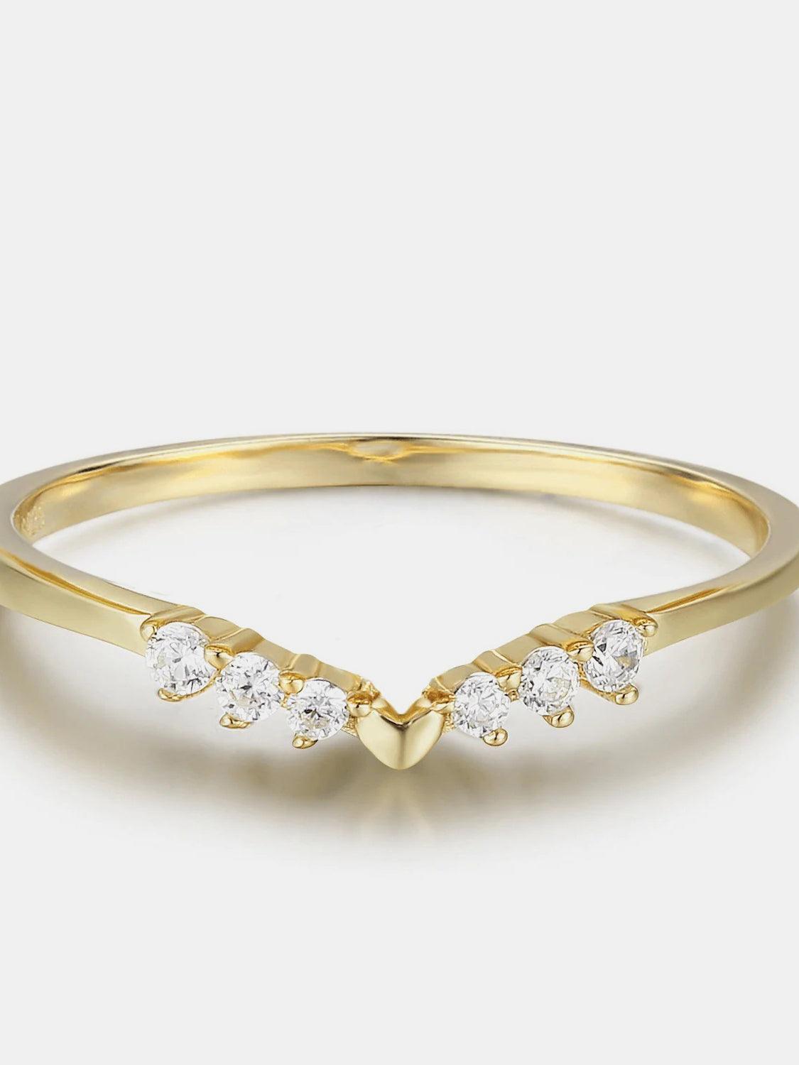 925 Sterling Silver Inland Zircon Ring - Clothes For Her Online Store